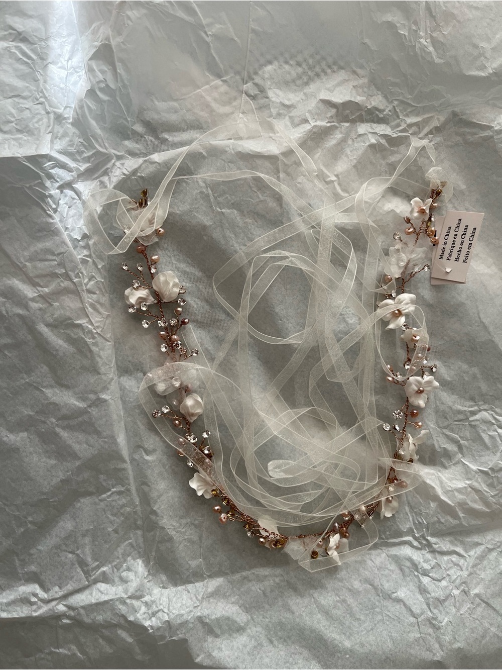 David’s Bridal Floral Headpiece